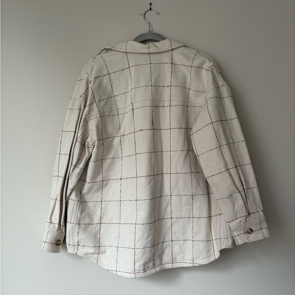 Madewell Beige Checkered Utility Jacket - Picture 3 of 3